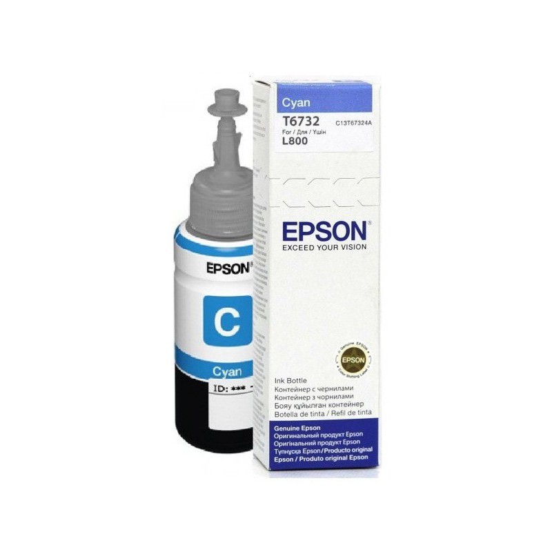 BOUTEILLE D'ENCRE ADAPTABLE EPSON T6732 - CYAN...